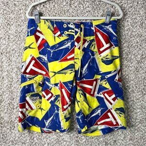 Columbia Board Shorts Mens 32 PFG Omni-Shield Terminal Tackle Fish Bottle Opener